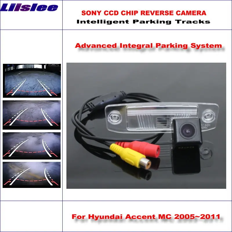 Liislee Car Rear Back Camera For Hyundai Accent MC / Avega Brio Rearview Parking 580 TV Lines Dynamic Reverse Tragectory | Автомобили и