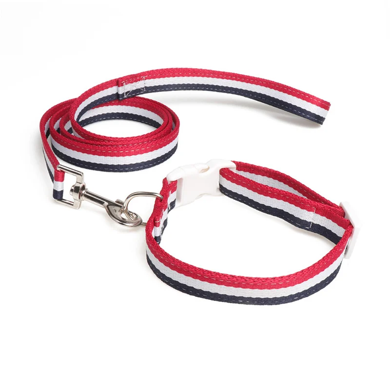 White Leash set Поводок для собак или кошек, Набор ошейников, длина 50 дюймов, поводок 10 дюймов~ 20 дюймов, регулируемый ошейник для домашних животных, уличный поводок для прогулок, ошейник, набор, модное украшение для домашних животных - Цвет: White Leash set