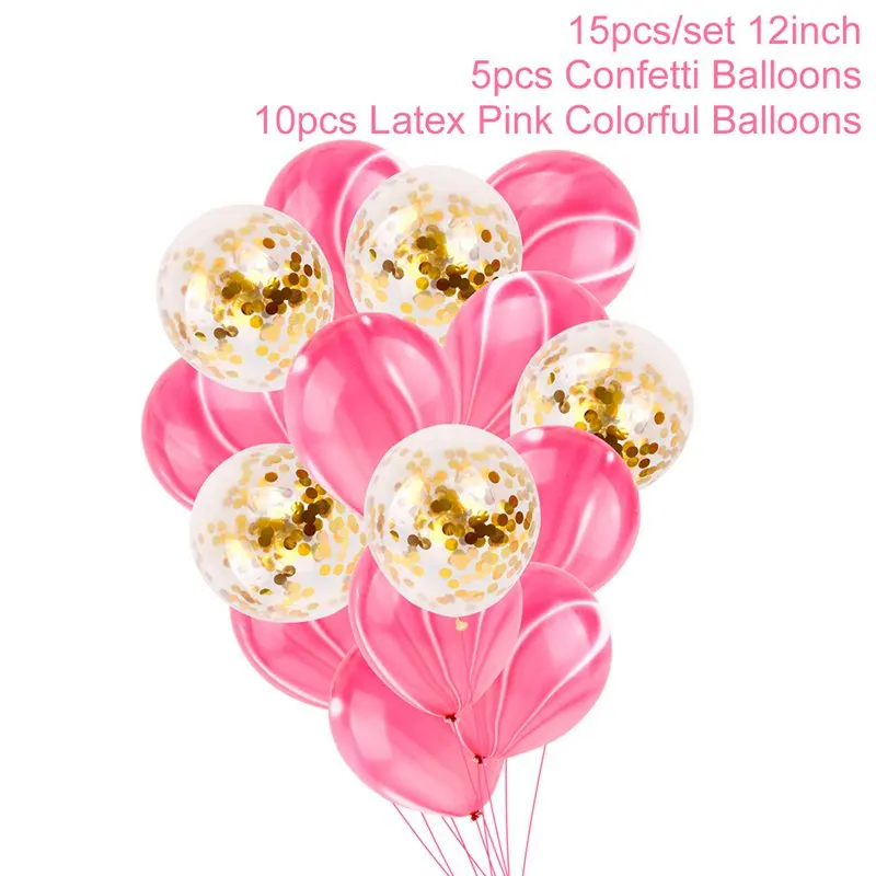 Colorful balloon QIFU 1 день рождения девочки вечерние украшения Дети первый день рождения Декор баннер День рождения воздушные шары один год первый день рождения украшения - Цвет: Colorful balloon