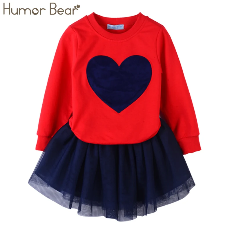 Humor Bear/новая осенняя одежда для маленьких девочек комплекты одежды повседневные
