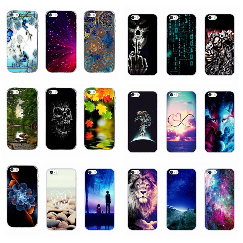 Чехол для iPhone 5 5S SE, чехол для iPhone 5S, силиконовый милый чехол для iphone SE, чехол для iphone 5 S, чехол для телефона, ультратонкий