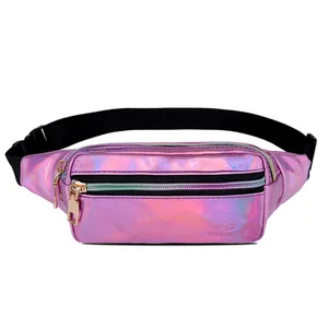 Голографическая тонкая блестящая поясная сумка, водонепроницаемая поясная сумка, дорожные сумки на бедра для женщин и девушек, рождественские подарки