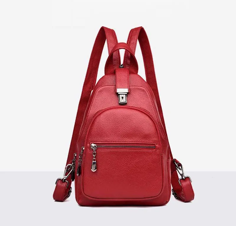 Кожаный рюкзак женский рюкзак школьный рюкзак Винтаж Путешествия Bagpack Sac Dos сумки на плечо для девочек Марка