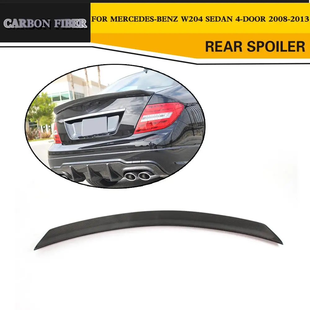 Задний спойлер из углеродного волокна для Mercedes Benz W204 C180 C200 C250 C300 C63 AMG Sedan 4 дверный