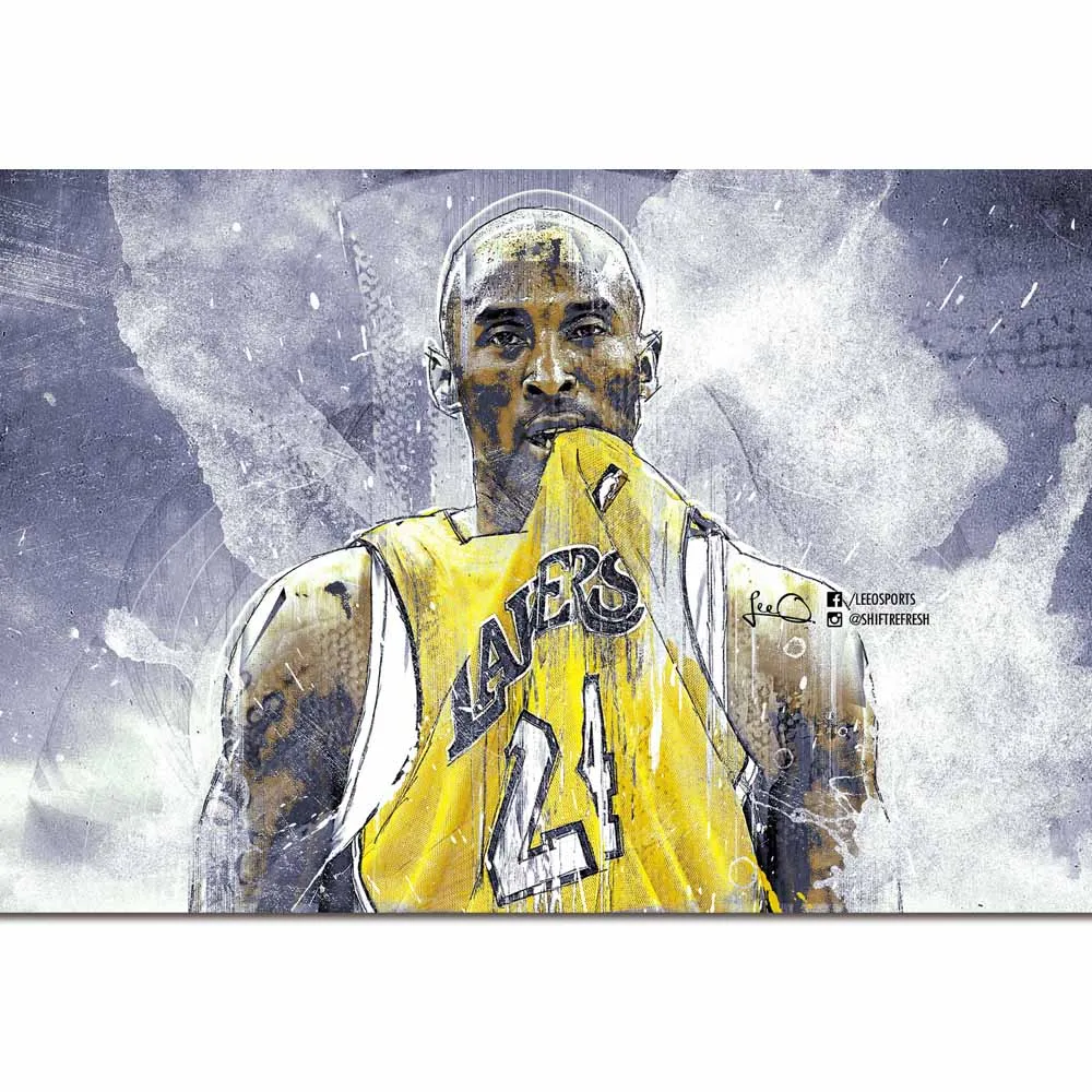 Kobe Bryant баскетбольная звезда плакаты и принты 24*36 дюймов настенные картины