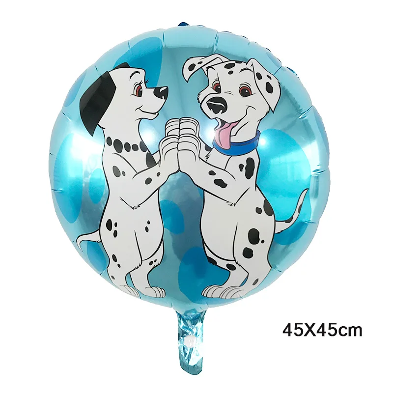

50PC 18-inch spotty dog round balloon Aluminum foil helium balloons birthday party decorations kids supplies globos