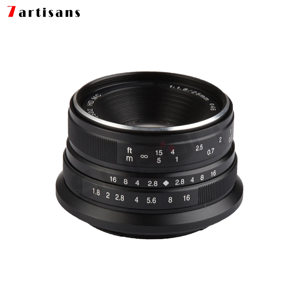 7 ремесленников 25 мм/F1.8 Prime объектив для всех одиночных серий для sony E Mount/Canon EOS-M Mount/Fuji FX Mount/M43 Panasonic Olympus