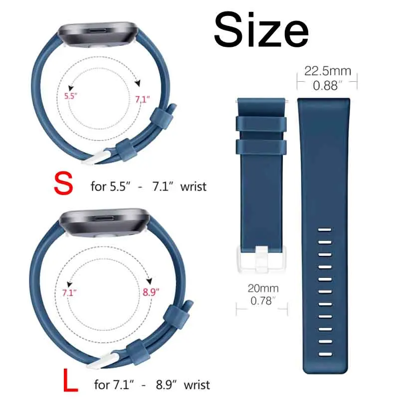 Силиконовый ремешок на запястье для Fitbit Versa Correa fit bit Breacelet спортивные часы умные
