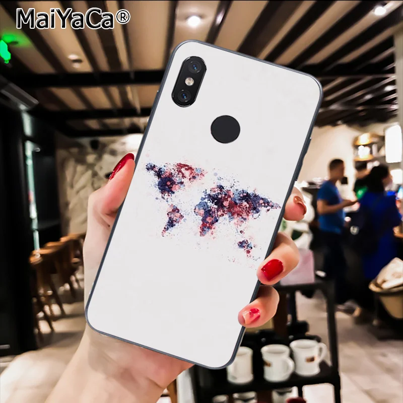 MaiYaCa карта мира путешествия просто Go мягкий чехол для телефона Xiaomi Redmi4X 6A S2 Go Redmi 5 5Plus Note4 Note5 7 Note6Pro
