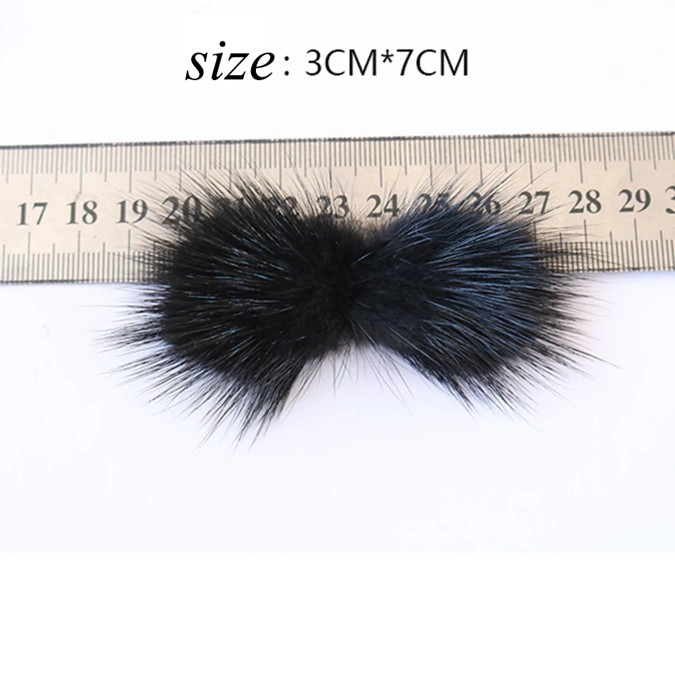 Mink Fur Hair Accessories DIY 2018 Hot Sell Children Women Headwear Bow Tie Gennine Clothing Wholesale Retail Hs#01 | Аксессуары для