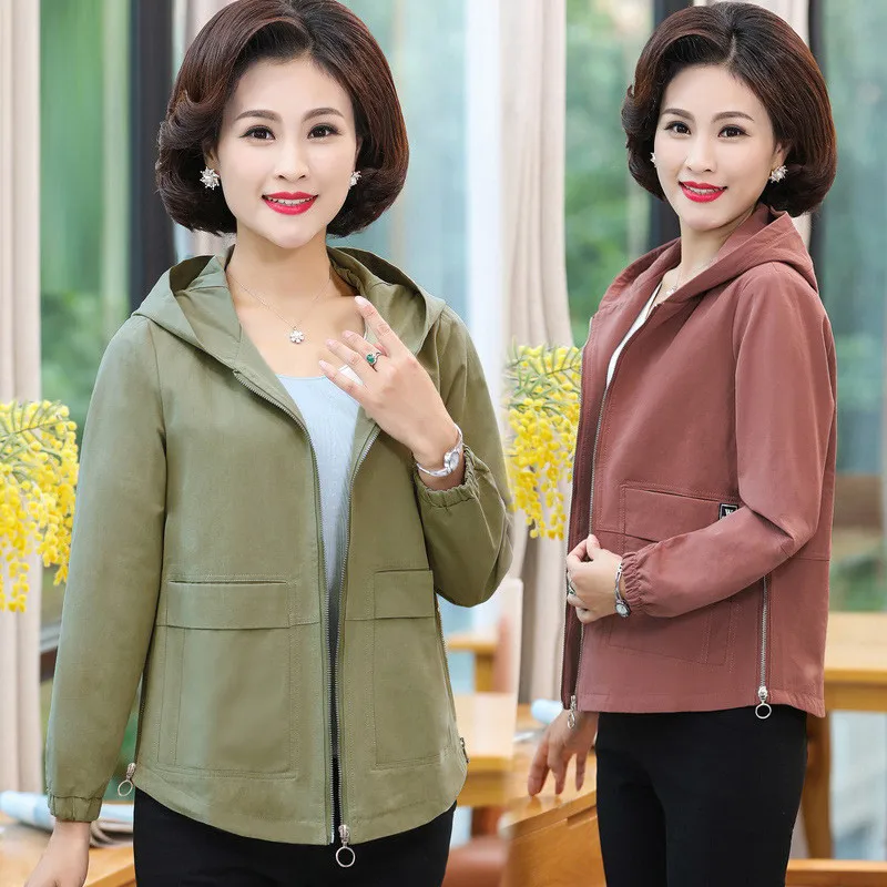 Короткий тренчкот для женщин весна осень 2019 повседневный Топ среднего возраста