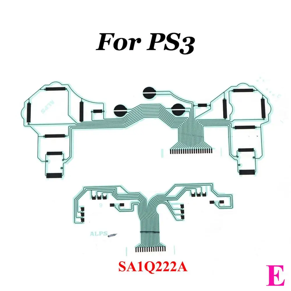 E YuXi 10 шт. JDM 001 030 040 JDS 055 для Playstation 4 проводящая пленка клавиатура для PS3 PS4 Pro тонкий контроллер DualShock PCB схема - Цвет: E