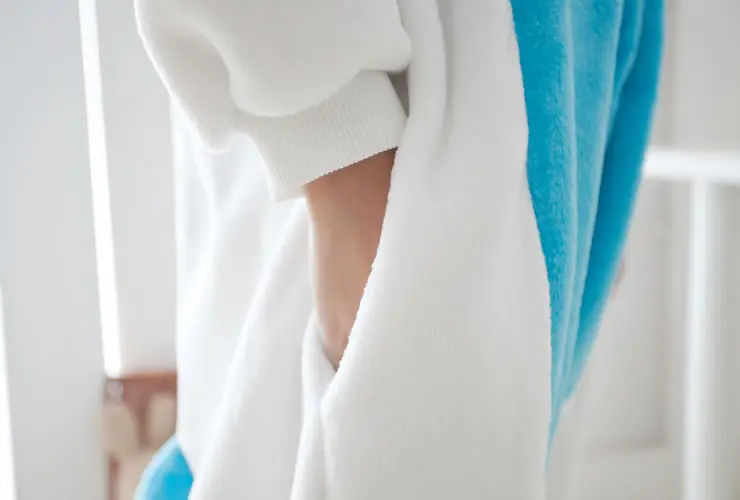 Пижама-комбинезон унисекс с изображением синего единорога вечеринка ночная