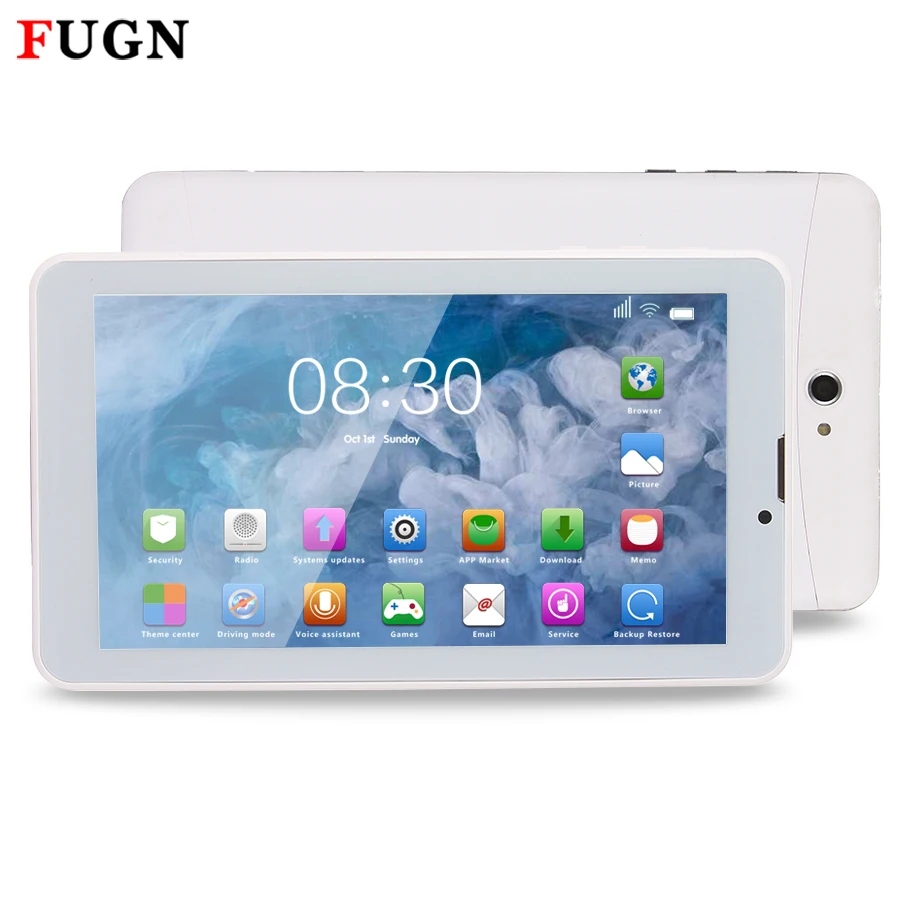 Fugn 7 дюймов Планшеты ПК Android 5.1 для детей 4 ядра 1 ГБ + 16 Wi Fi Две камеры 3 г телефонный