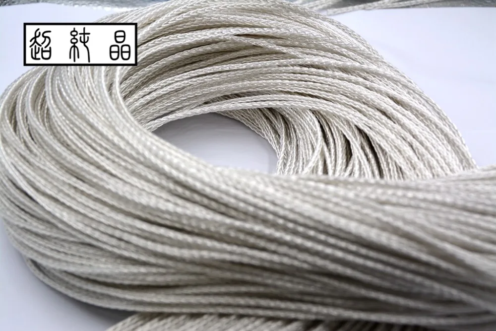 

silver plated 7N single crystal copper fever headset woven semi-finished cable