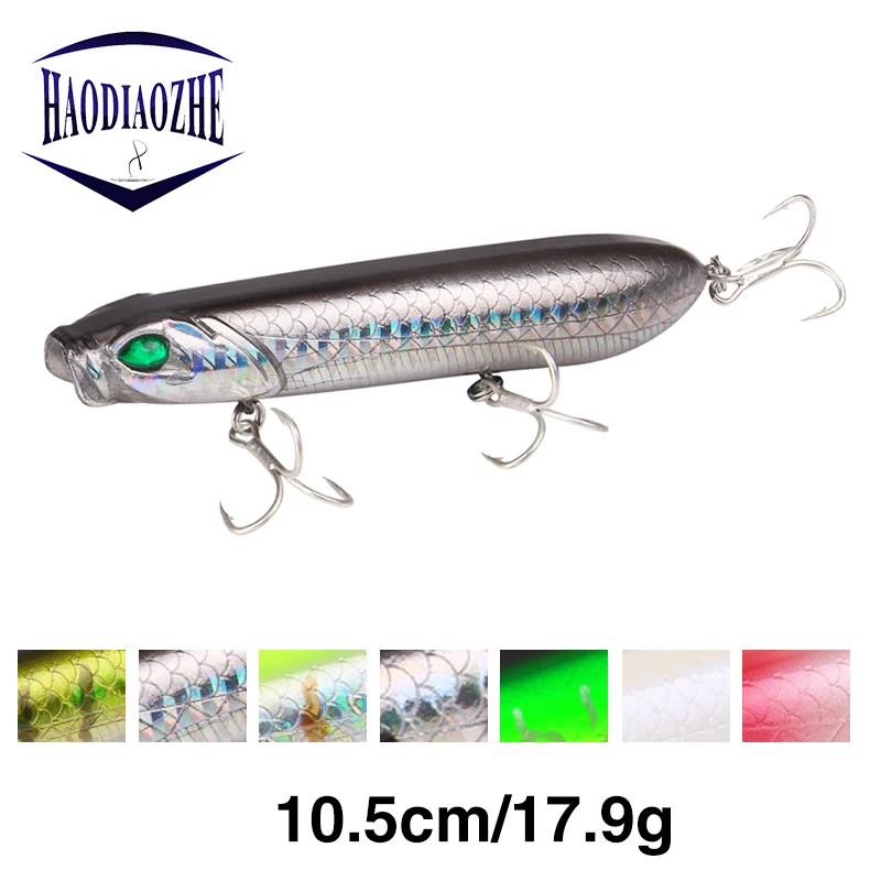 HAODIAOZHE 1Pcs Popper Bait Fishing Lure Crankbait Artificial Baits Sinking Wobblers Fish Lures With 6# Hooks Pesca YU411 | Спорт и