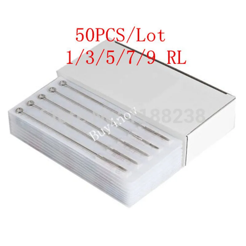 50 шт. разнообразные иглы для тату машинки 1RL 3RL 5RL 7RL 9RL|tattoo needles|sterilizer tattootattoo needles liner
