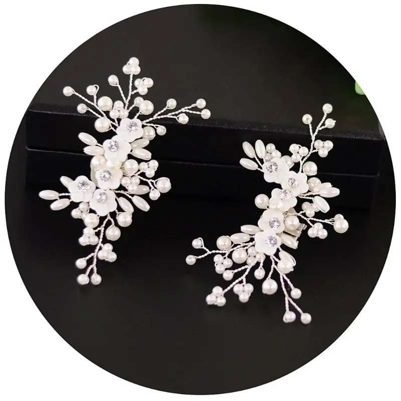 Зажим для обуви с искусственным жемчугом Цветочные бусины Элегантные Подвески