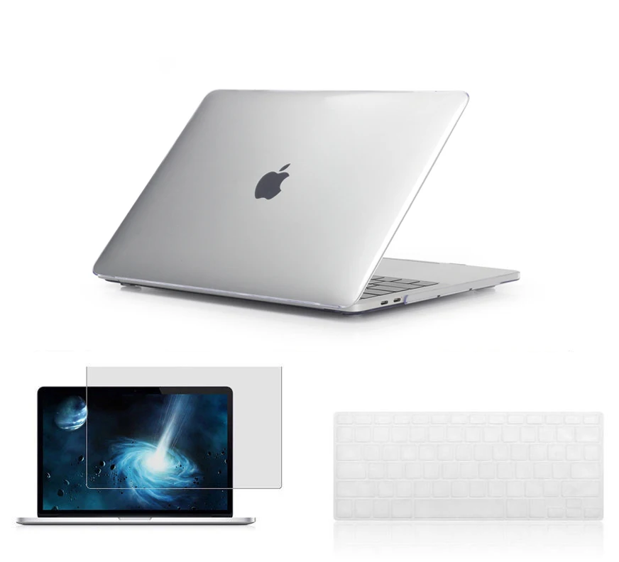 Новый матовый чехол для ноутбука + защита экрана (подарок) клавиатуры Apple Macbook Pro