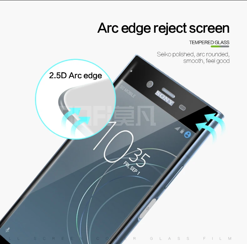 Для sony Xperia XZ1 G8342 стекло закаленное MOFi 3D изогнутый полный чехол Защитная пленка для sony XZ1 Compact G8441 стекло