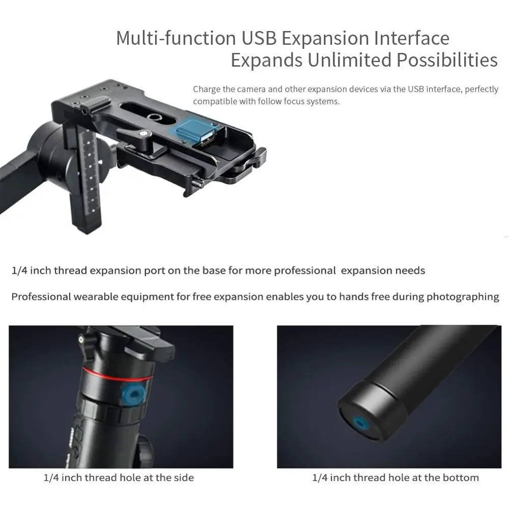 FeiyuTech AK2000 3-осевая карманная беззеркальная камера DSLR стабилизатор штатив монопод с шарнирным замком для sony Canon 5D Panasonic GH5/GH5S Nikon