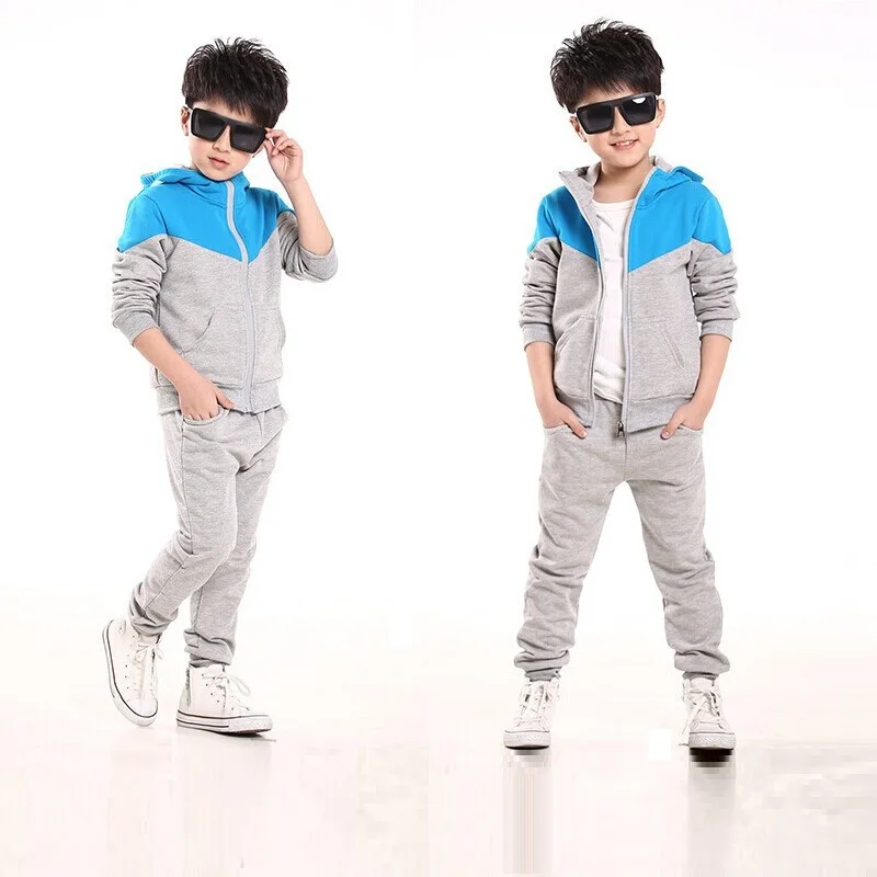 Детская одежда Спортивная комплекта 2 шт. Толстовки + брюки Школа мальчиков