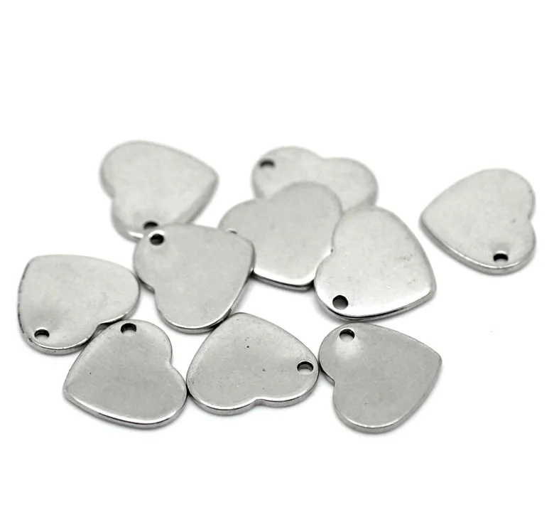 Подвеска в виде сердца LASPERAL из нержавеющей стали 50 шт. для самостоятельного