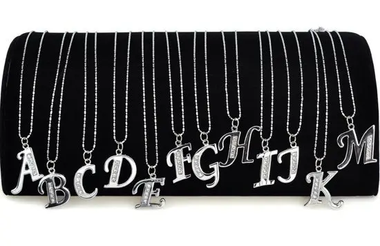 1 шт. Серебряный тон Буквица кристалл письмо кулон Цепочки и ожерелья 26 букв U