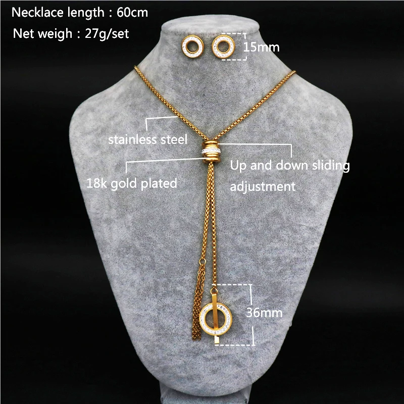 Лидер продаж модное кольцо из нержавеющей Steeljewelry комплекты круглые золотые Цвет