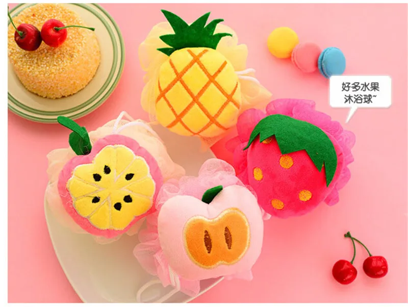 1 шт. цветной скребок для мытья душа в форме фруктов|body cleaning|body lowerbody sponge |