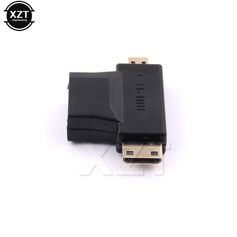 1 шт. Новый 3 в микро HDMI-совместимый штекер + мини штекер-гнездо 4 адаптер