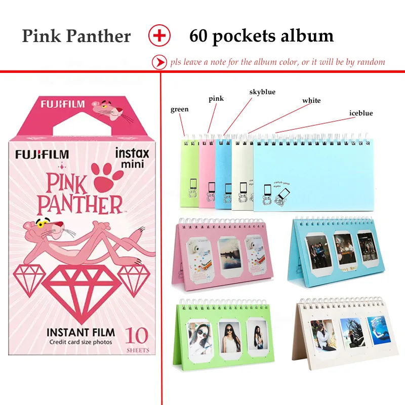 Новинка пленка Fujifilm Instax Mini Розовая пантера 10 листов для 9 8 7s 70 90 25 мгновенный