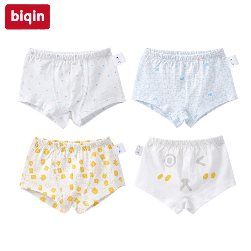 Biqin2T 5T нижнее белье для мальчиков детское девочек из чистого хлопка с рисунком