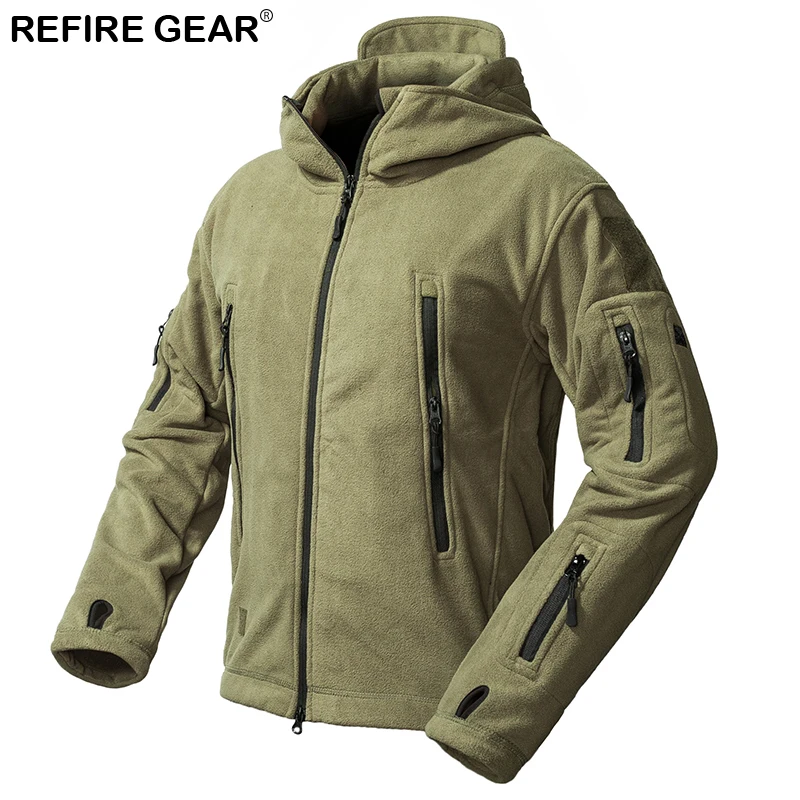 Уличная флисовая куртка Refire Gear Мужская теплая утепленная полярная с несколькими