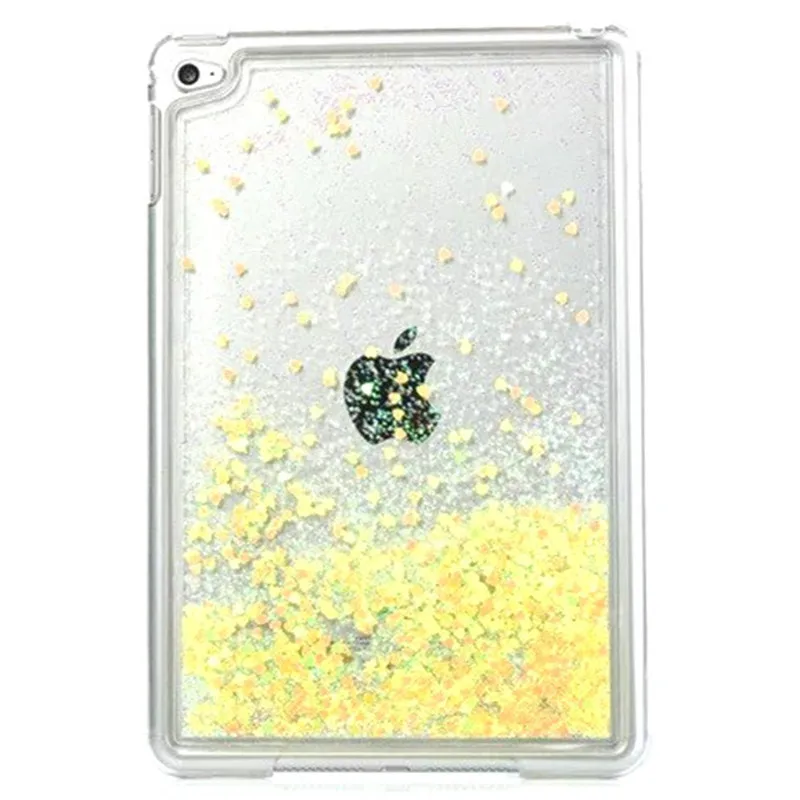 1 шт Жидкий чехол для ipad mini 4 с рисунком фламинго на высоком каблуке блестящее сердце зыбучие пески Прозрачный жесткий чехол для ipad mini 4 - Цвет: Yellow