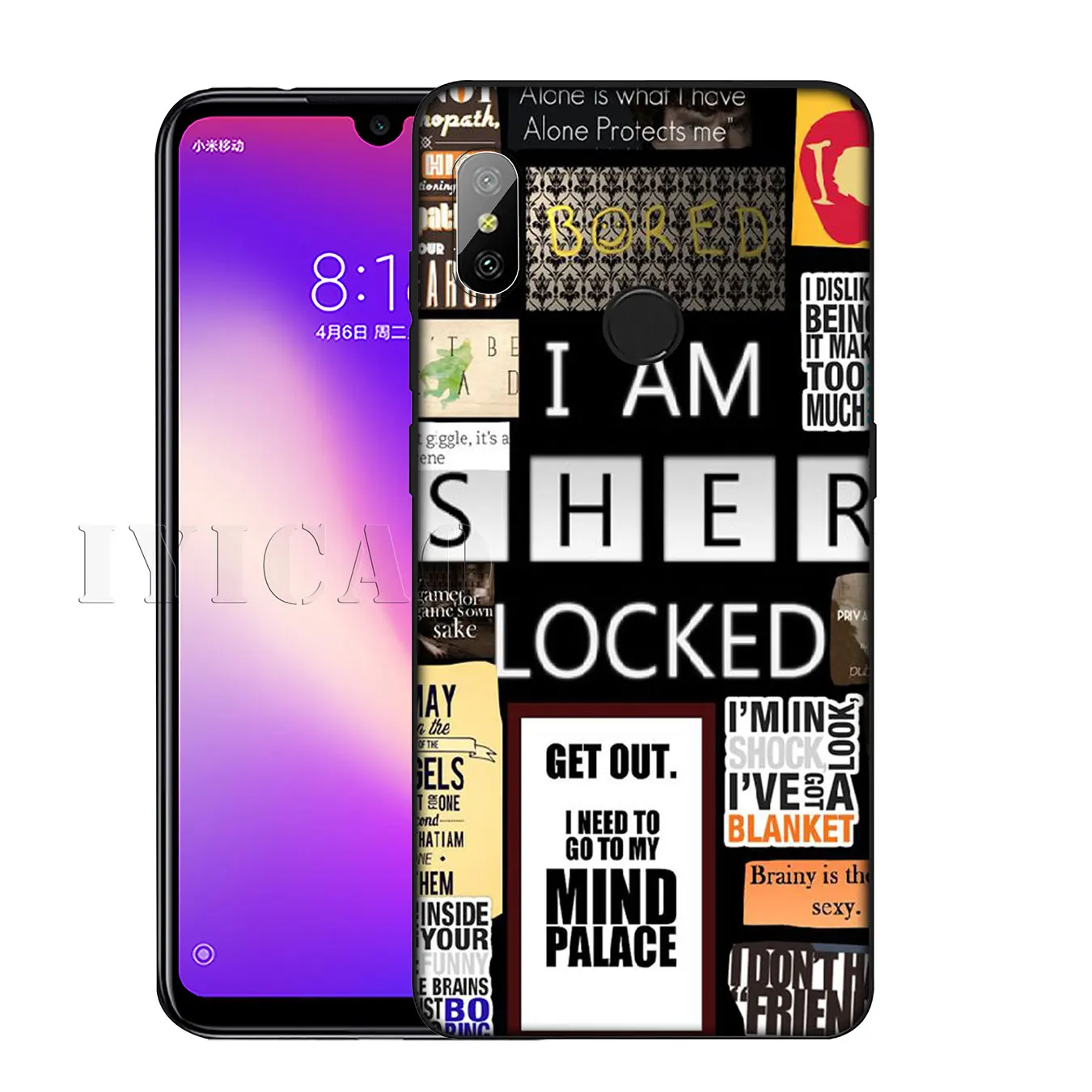 IYICAO 221B Sherlock Benedict Soft Silicone Phone Case for Xiaomi Redmi K30 K20 8A 7A 6A 5A S2 GO Note 8 8T 7 5 6 Pro Cover |