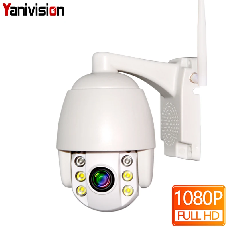 HD 1080P Супер Мини PTZ WIFI IP камера наружная 2 МП скоростная купольная 4 кратный зум 8 12