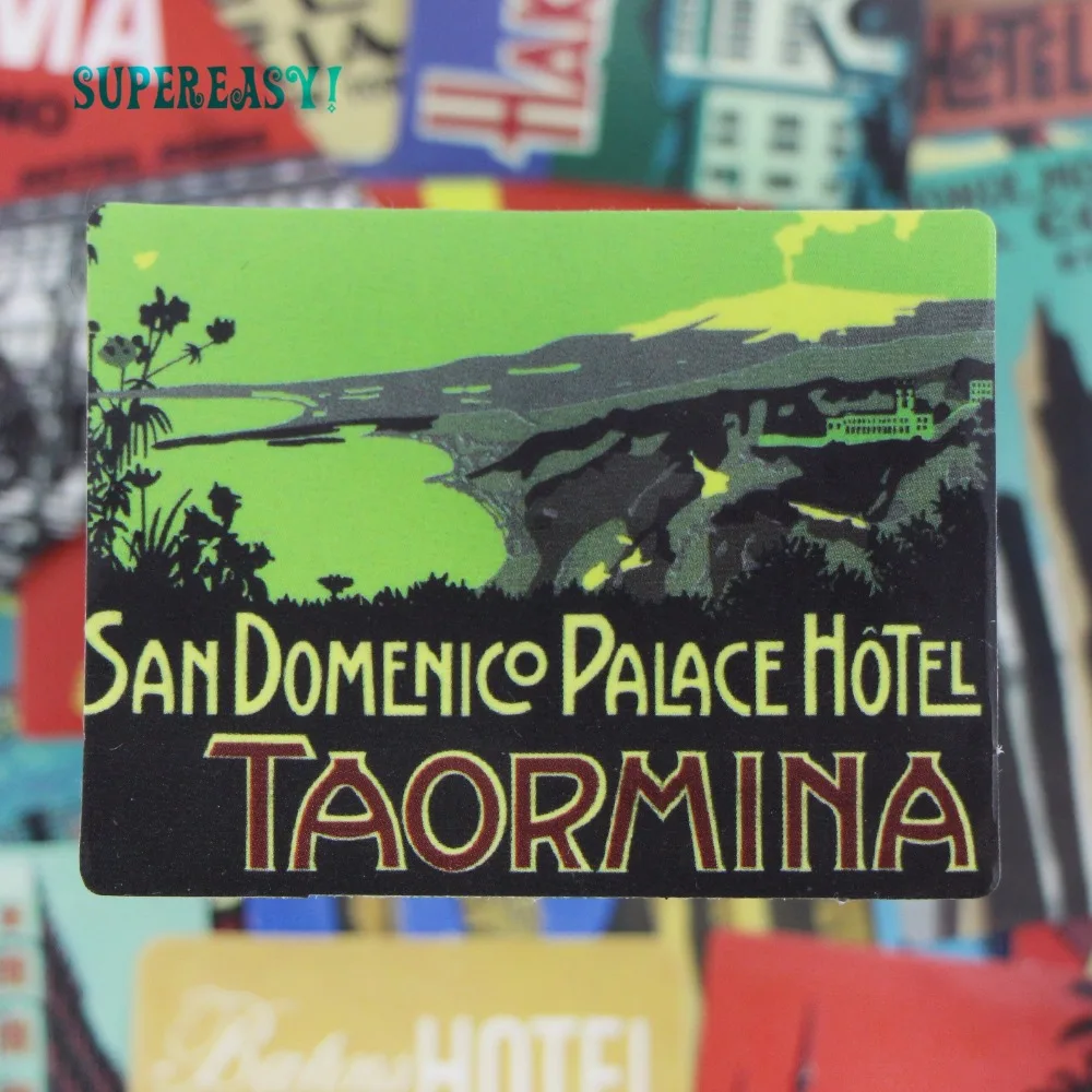 Наклейки с логотипом для путешествий в отеле 56 шт./лот Roma New York Trip JDM наклейка