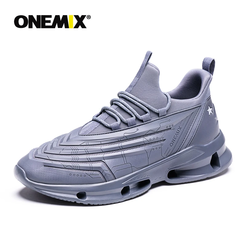Onemix мужская спортивная обувь для мужчин, черный, белый цвет, кожа, сетка, воздух, тренажерный зал, Йога, спортивные кроссовки, спортивная Уличная обувь для бега
