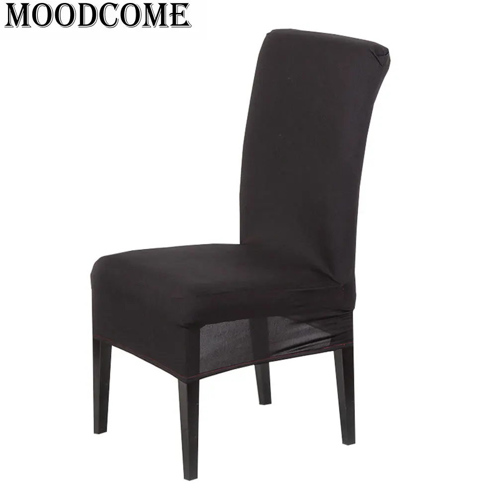 Спандекс домашний декоративный черный чехол на стул для столовой|black chair covers|chair