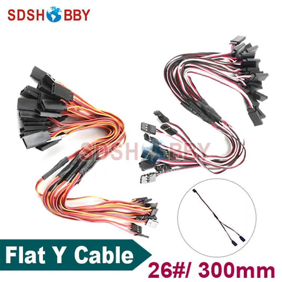 

10 шт * 26 #/ 26AWG плоский удлинитель Y-образного кабеля 300 мм