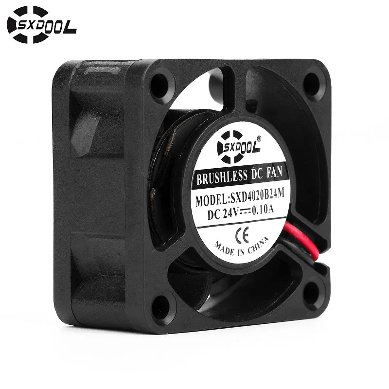 Вентилятор охлаждения SXDOOL SXD4020B24M 40*40*20 мм DC24V 0.10A 8500 об/мин 8.8CFM 2 провода осевой