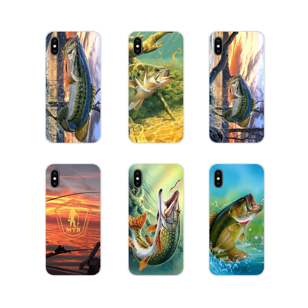 Для Huawei P Smart Mate Honor 7A 7C 8C 8x 9 P10 P20 Lite Pro Plus прозрачный мягкий чехол для окуня рыбалки