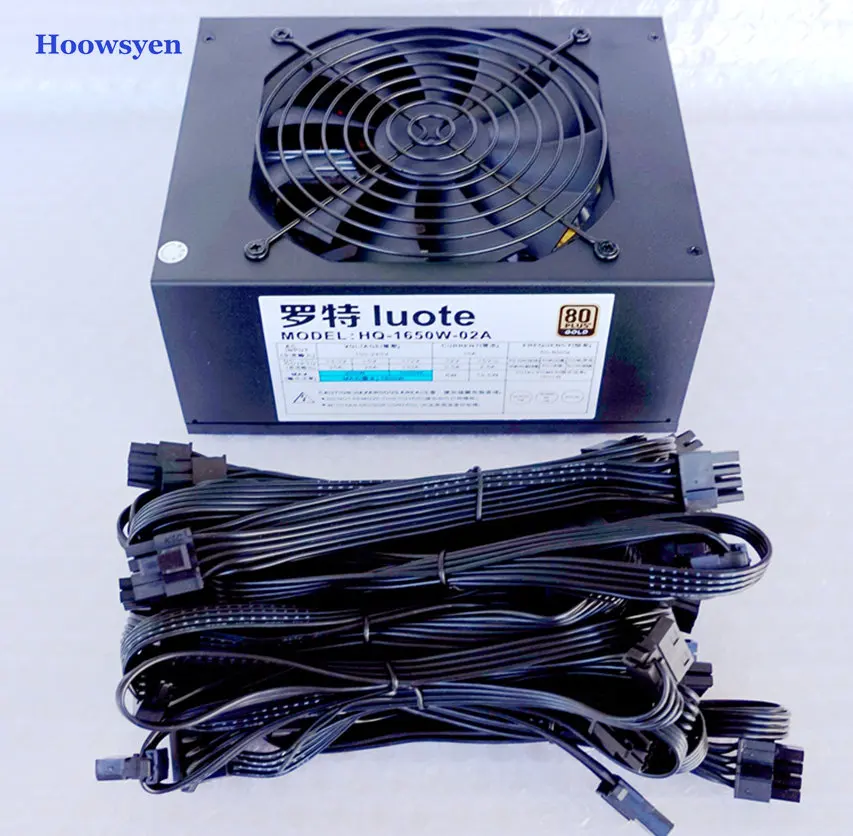 Добыча случае Eth тире шахтеров zcash золото power1650W полный модуль Power support 6 видео