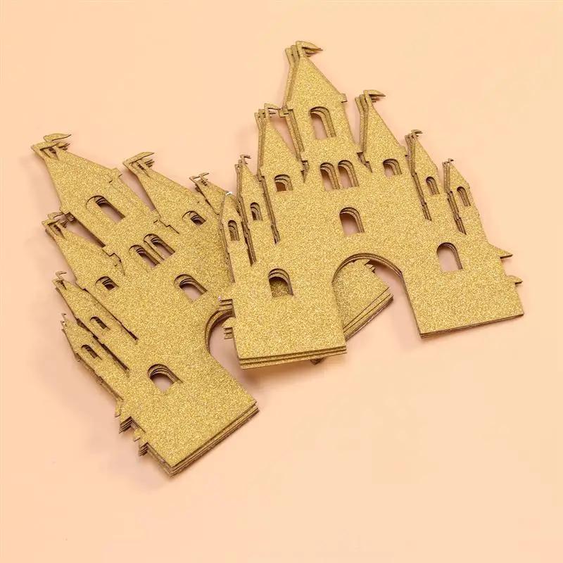 12 шт. блестящие детские топперы в виде замка для украшения торта на день рождения