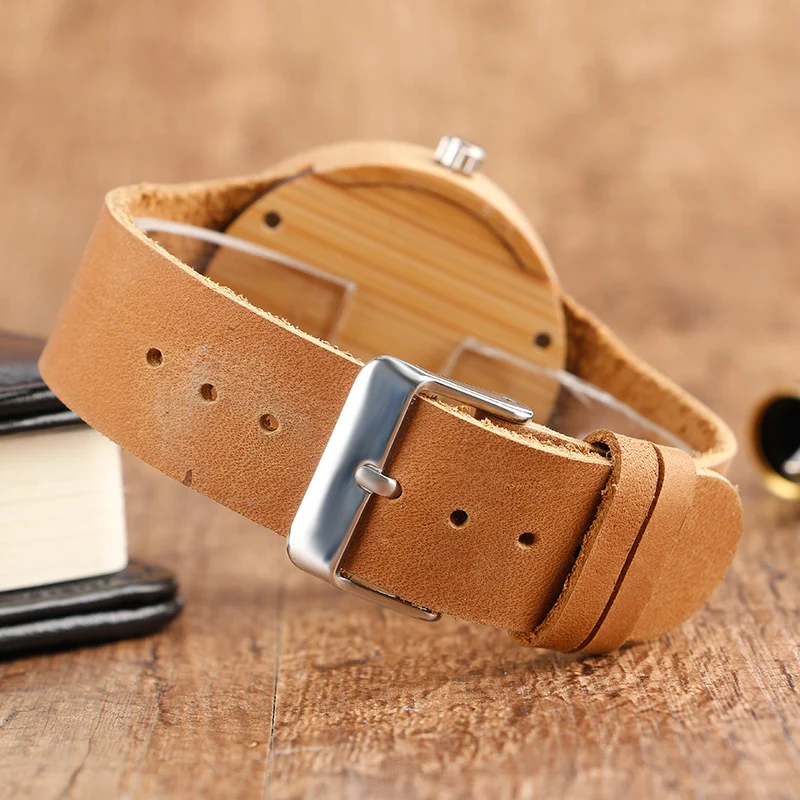 Деревянные часы уникальные синие наручные с римскими цифрами оригинальные