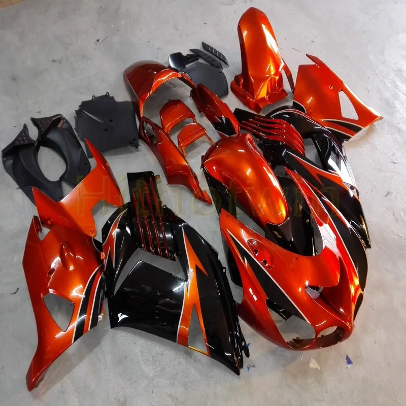 Пресс-форма для оранжевый мотоцикл обтекатель ZX14R 2006 2007 2008 2009 2010 2011 2012 2013 2014 2015 2016