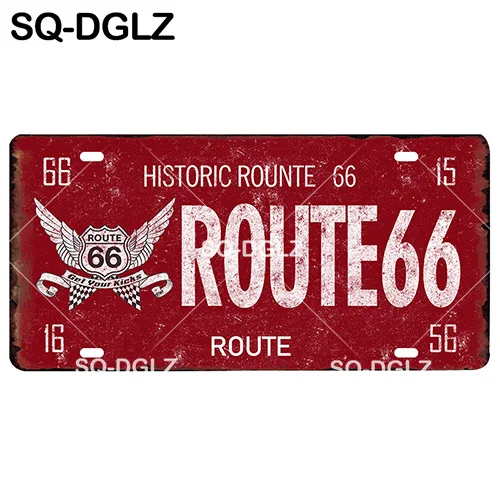 [SQ-DGLZ] Route 66 номерной знак Настенный декор мать дорога Олово знак США дорога металлическая картина "знак" таблички плакат - Цвет: 0616
