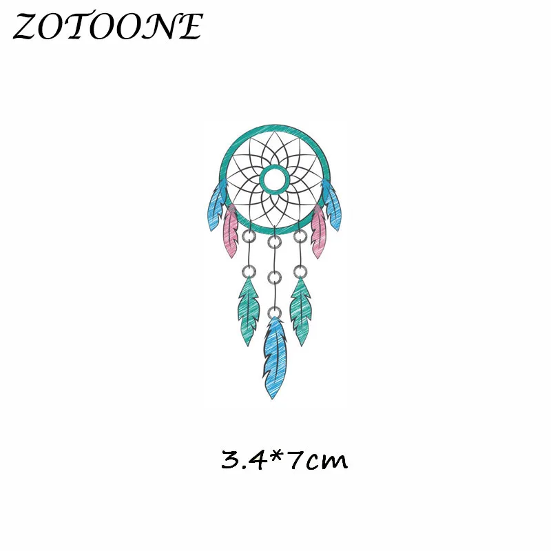 ZOTOONE гладить на наклейки Патчи для одежды синий перо нашивка &quotЛовец снов&quot