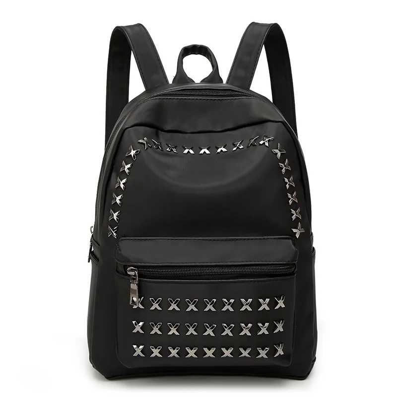 Новинка 2017 года Твердые заклепки Mochila Feminina пара подростки студент Школьные ранцы